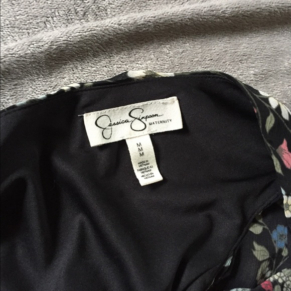 *SOLD* Ruffle Black Floral Maternity Dress - Picture 6 of 8